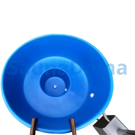 Фурако круглая «COMFORT» из лиственницы с термопластиковой вставкой с внешней печью 2000 мм